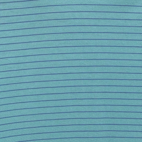 Peter Millar Summer Comfort Polo Shirt Men's Large L Aqua & Blue Striped - Picture 6 of 8